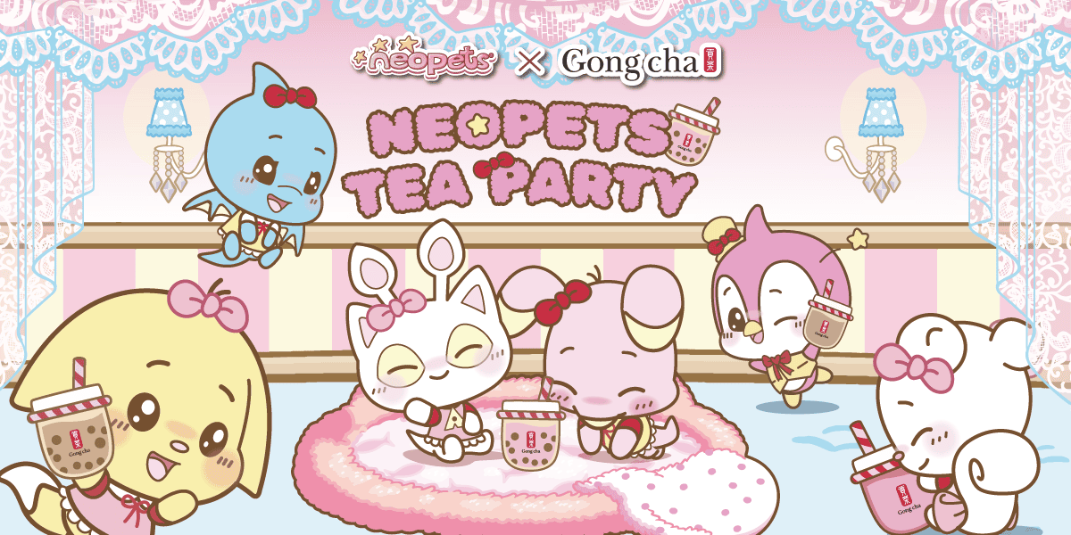 Neopets x Gong cha Tea Party Pop-up